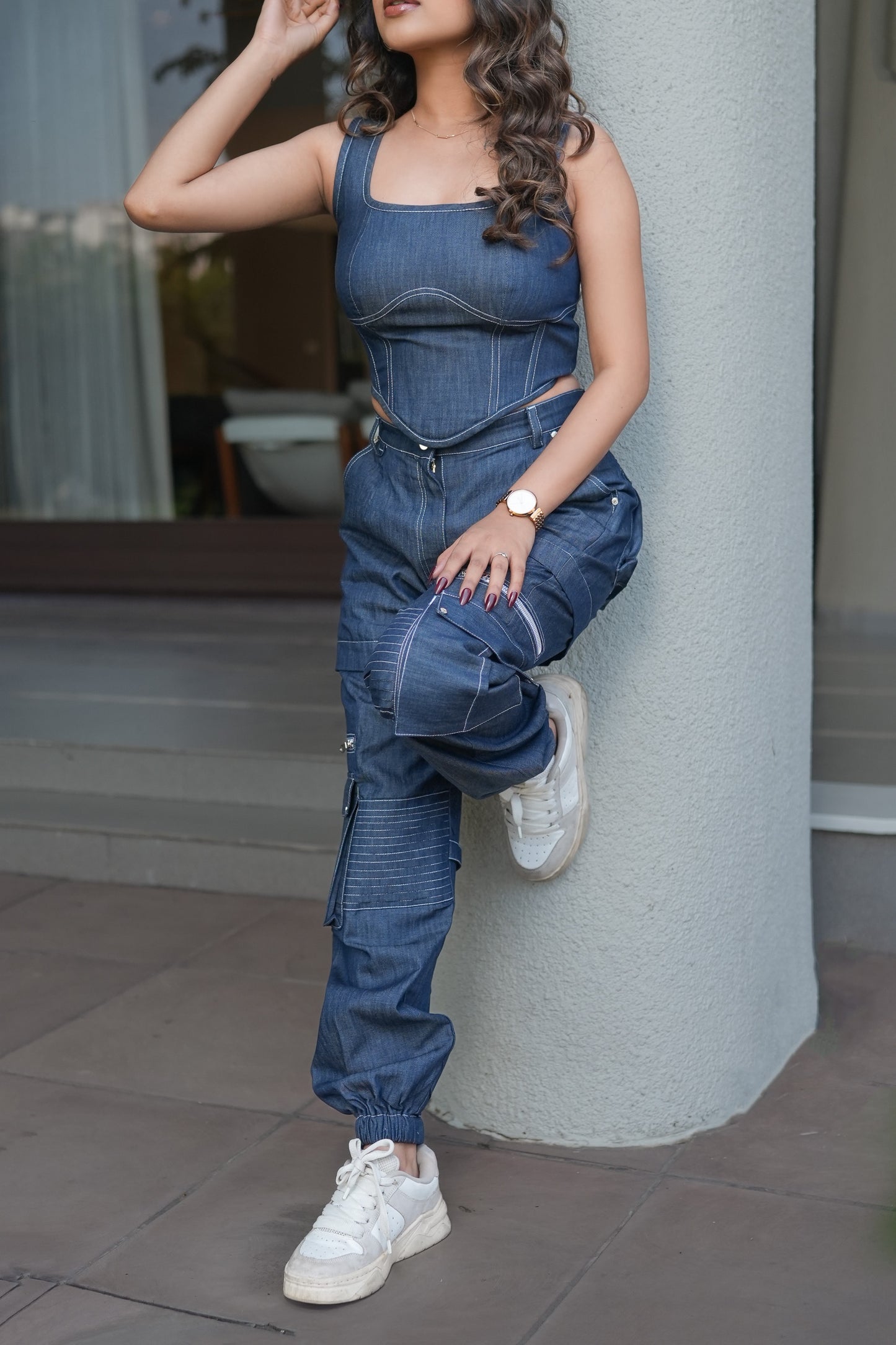 Denim Corset Top