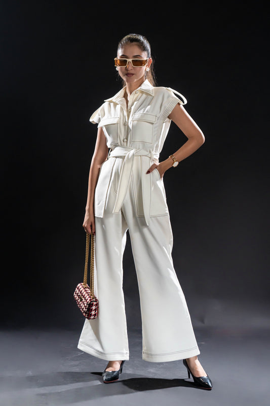 White Go-To Jump Suit