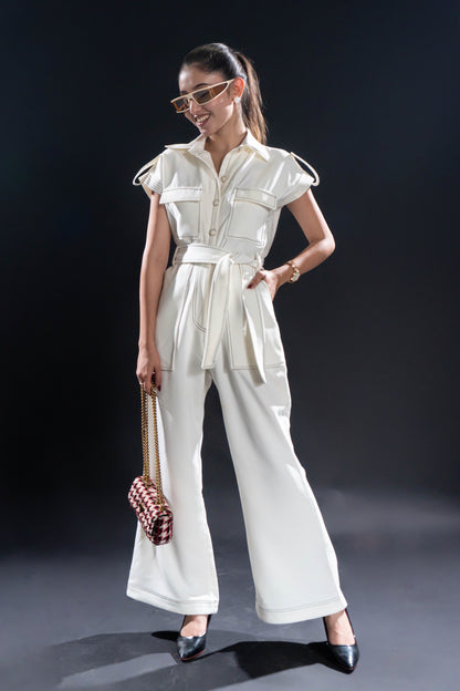 White Go-To Jump Suit