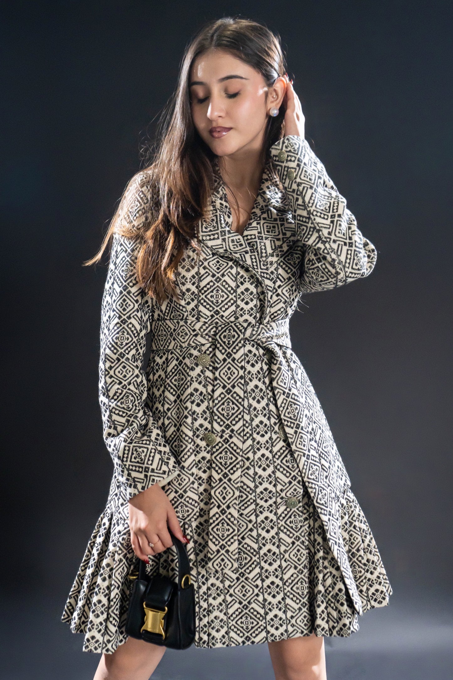 Jacquard Frock Dress